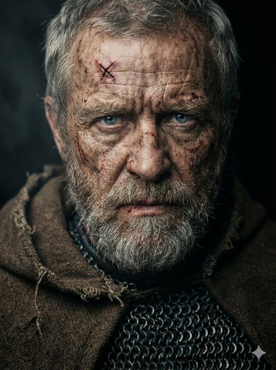 Battle-Hardened Medieval Warrior Cinematic Portrait — example 1