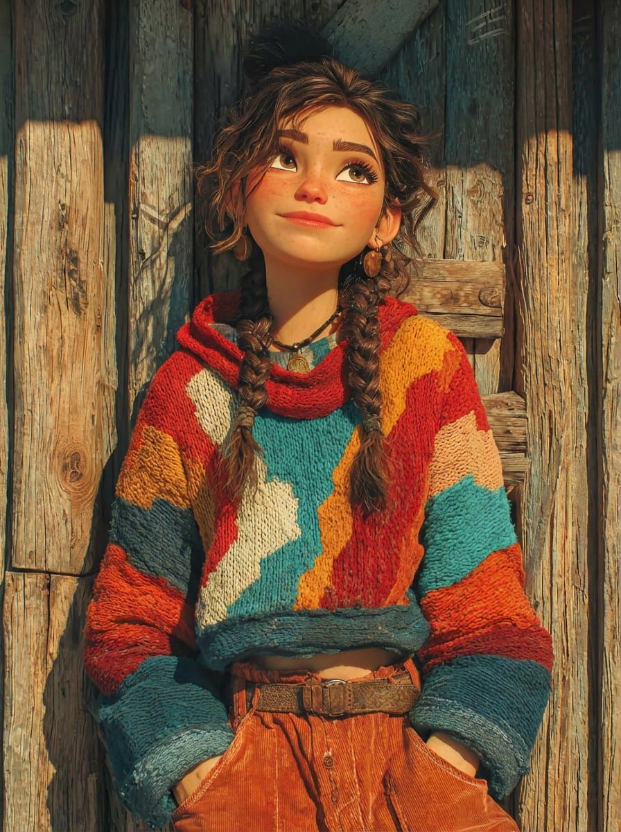 Cinematic Pixar-Style Girl Portrait Prompt — example 2
