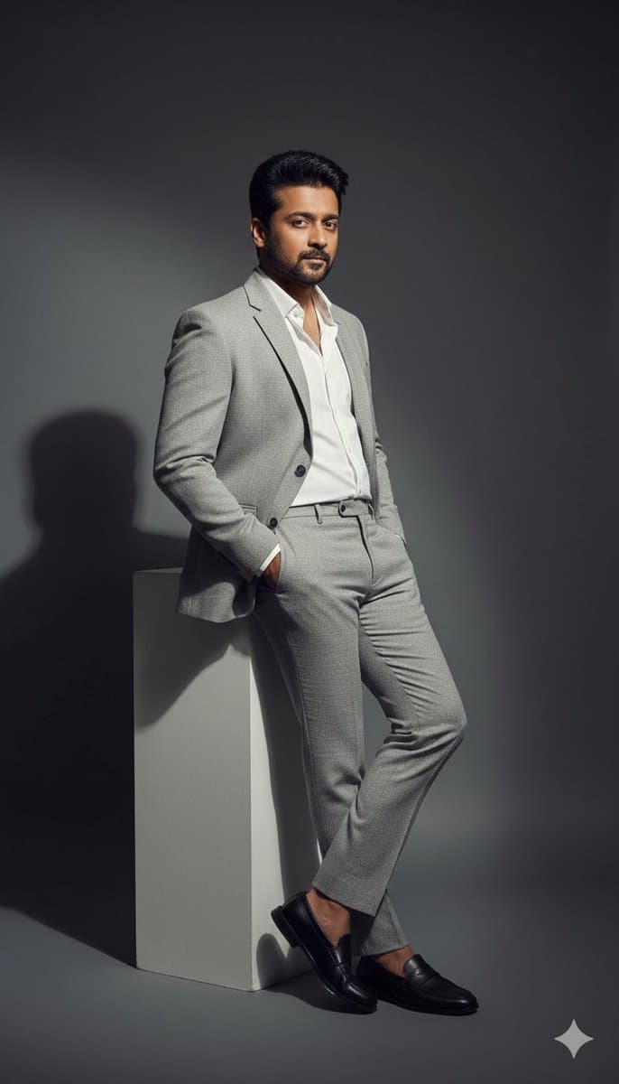 High-Contrast Fashion Editorial Portrait of a Man — example 1