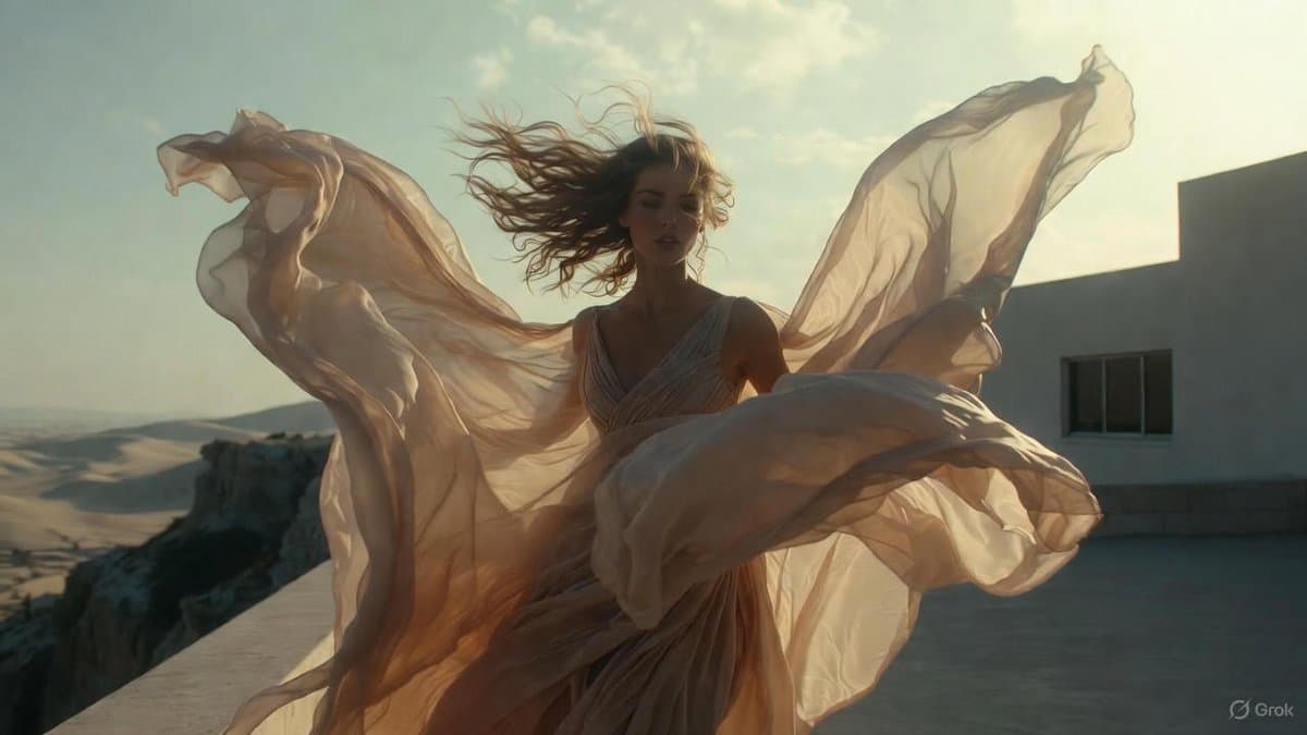 High-Fashion Cinematic Motion Shot — example 1