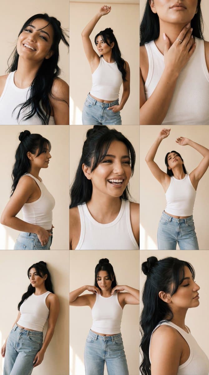 Fujifilm Editorial Portrait Grid with Strict Identity Lock — example 1
