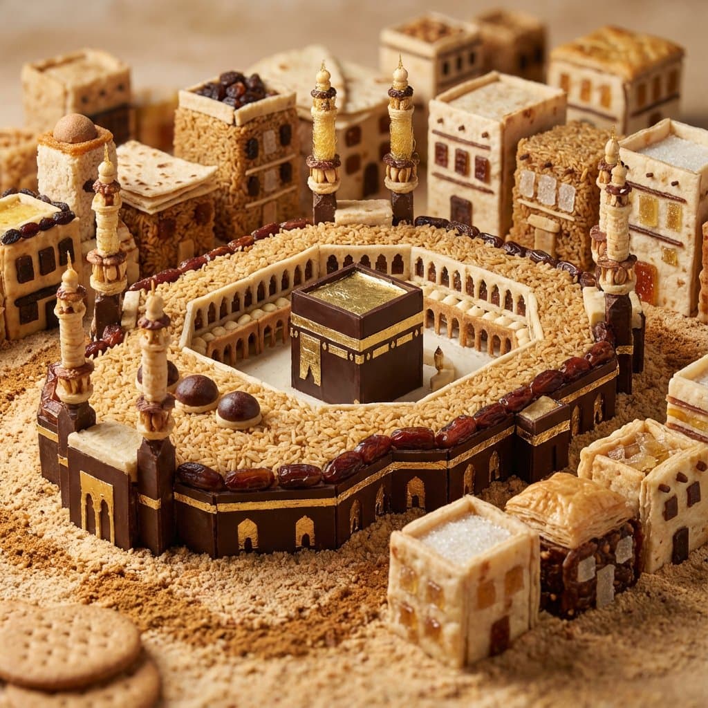 Edible Cityscape Diorama (Double Inference) — example 1