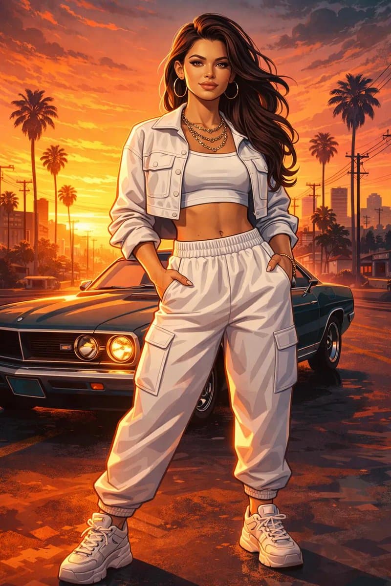 GTA Loading Screen Style Urban Chic Illustration — example 1