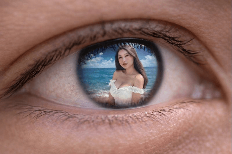 Reflection in Pupil Image Generation Prompt — example 2