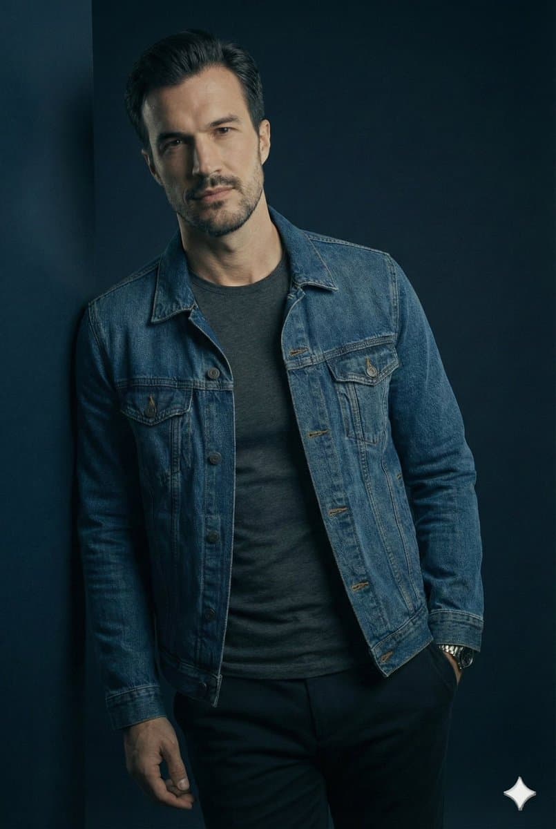 JSON Prompt for Cinematic Male Studio Portrait — example 1