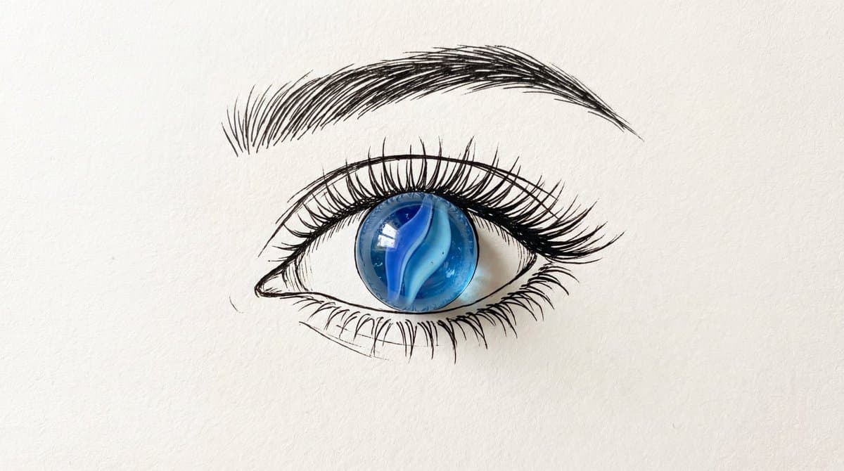 Minimalist Mixed-Media Eye Illustration — example 1