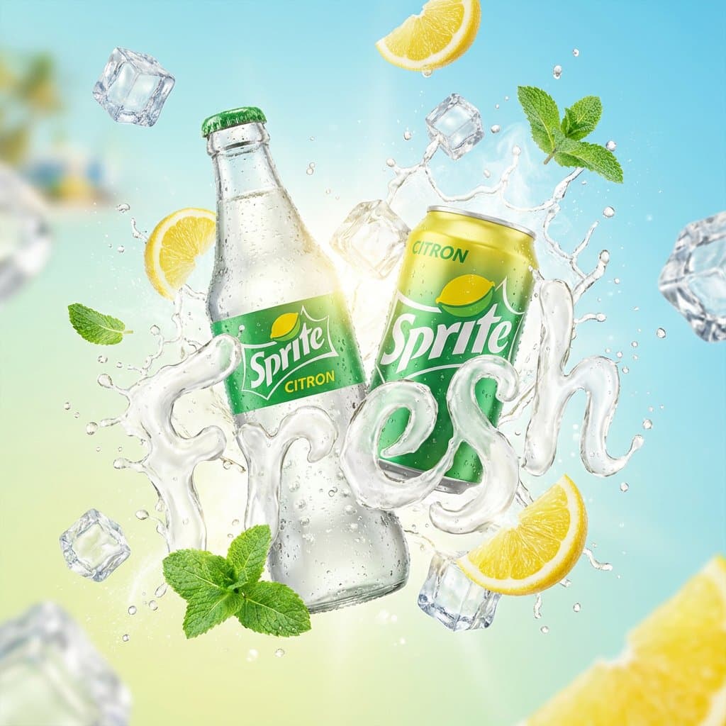 High-End Soda Advertising Visual — example 1