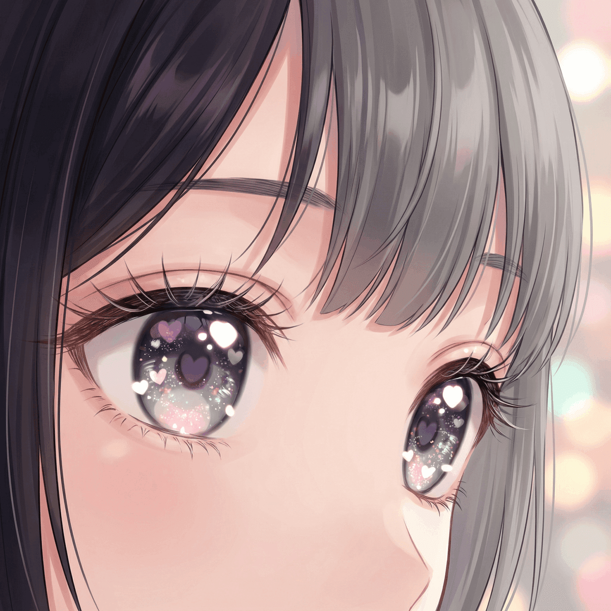 Modern Moe Anime Illustration of a Teenage Girl's Eyes — example 1