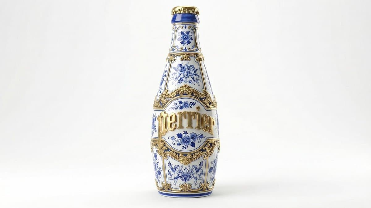Gilded Delftware Product Signature Prompt — example 2