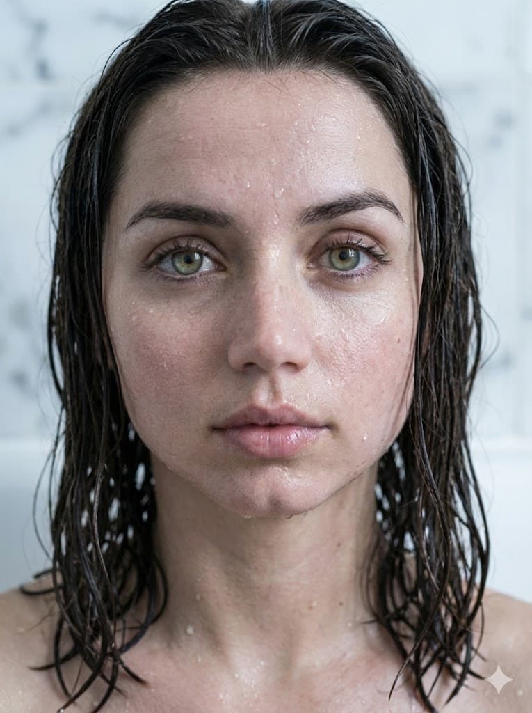 Extreme Profile Portrait with Wet Skin and Identity Matching — example 1