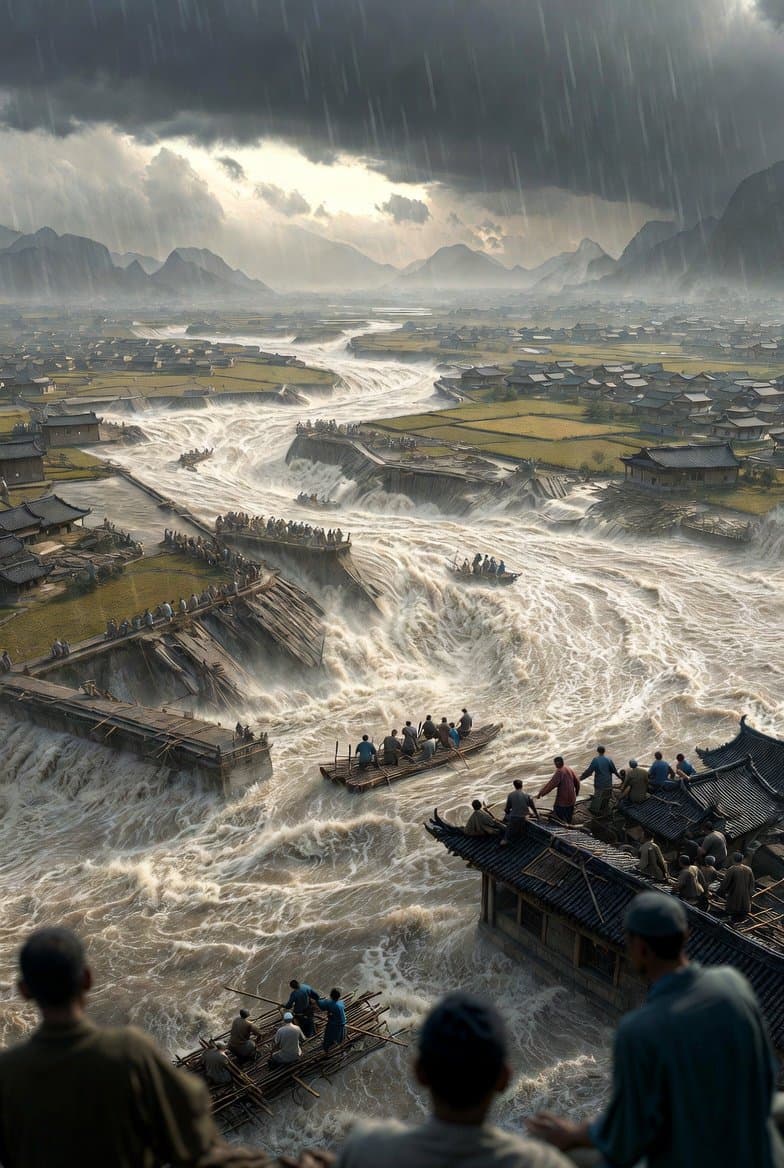 Historical Epic Scene: 1887 Yellow River Flood ā example 1
