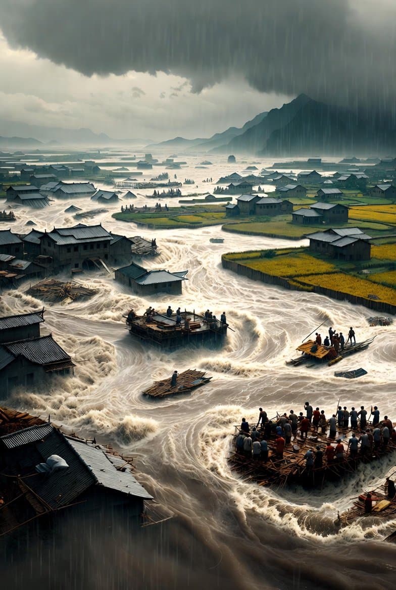 Historical Epic Scene: 1887 Yellow River Flood ā example 4