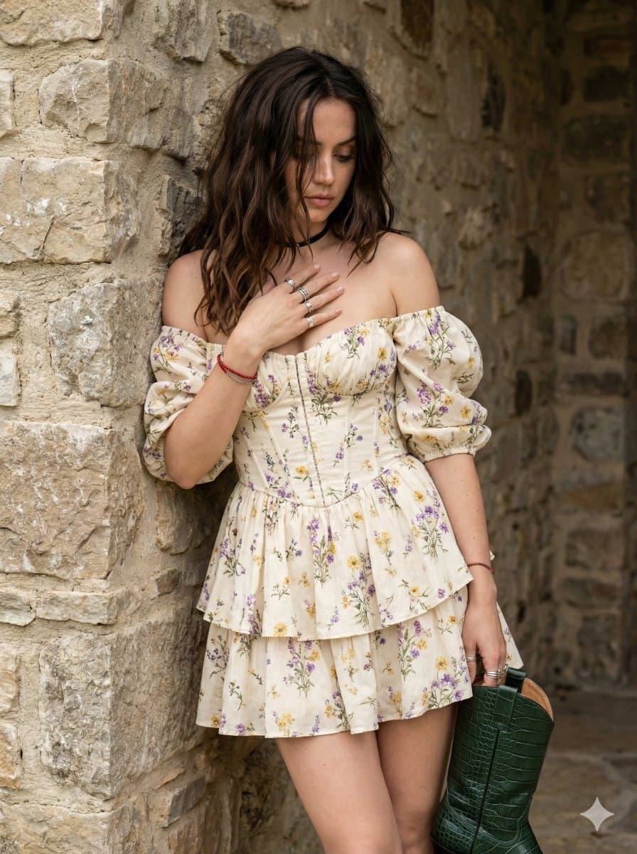 Bohemian Ana de Armas with Cowboy Boot — example 2