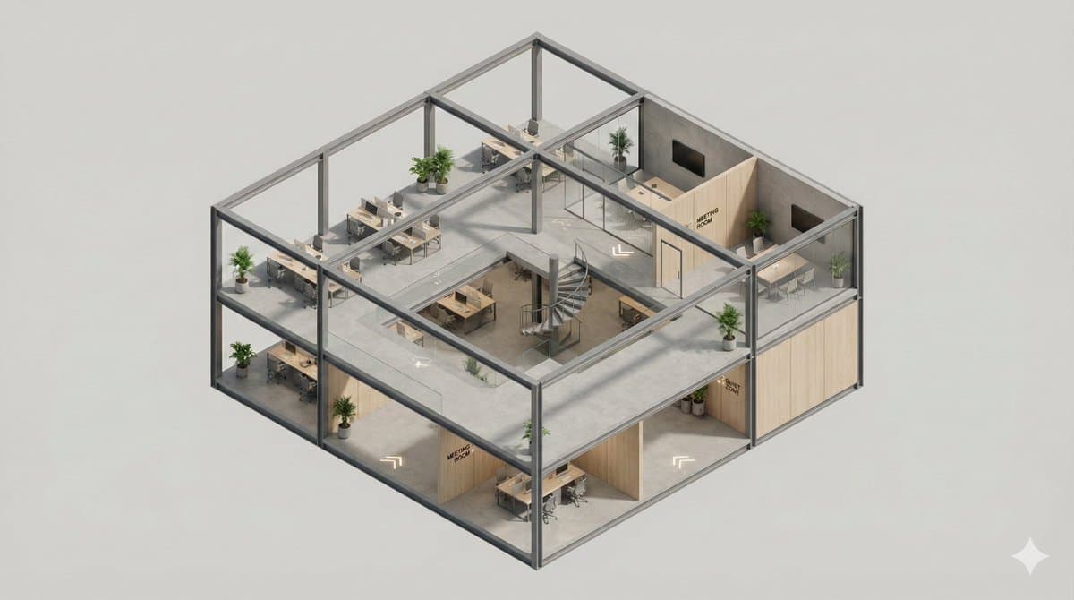 Minimalist 3D Isometric Architectural Diorama — example 3
