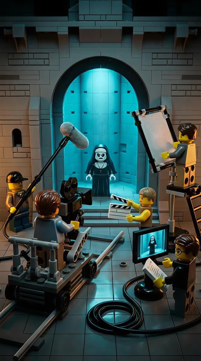 LEGO Miniature Diorama of 'The Nun' Horror Film Set — example 1
