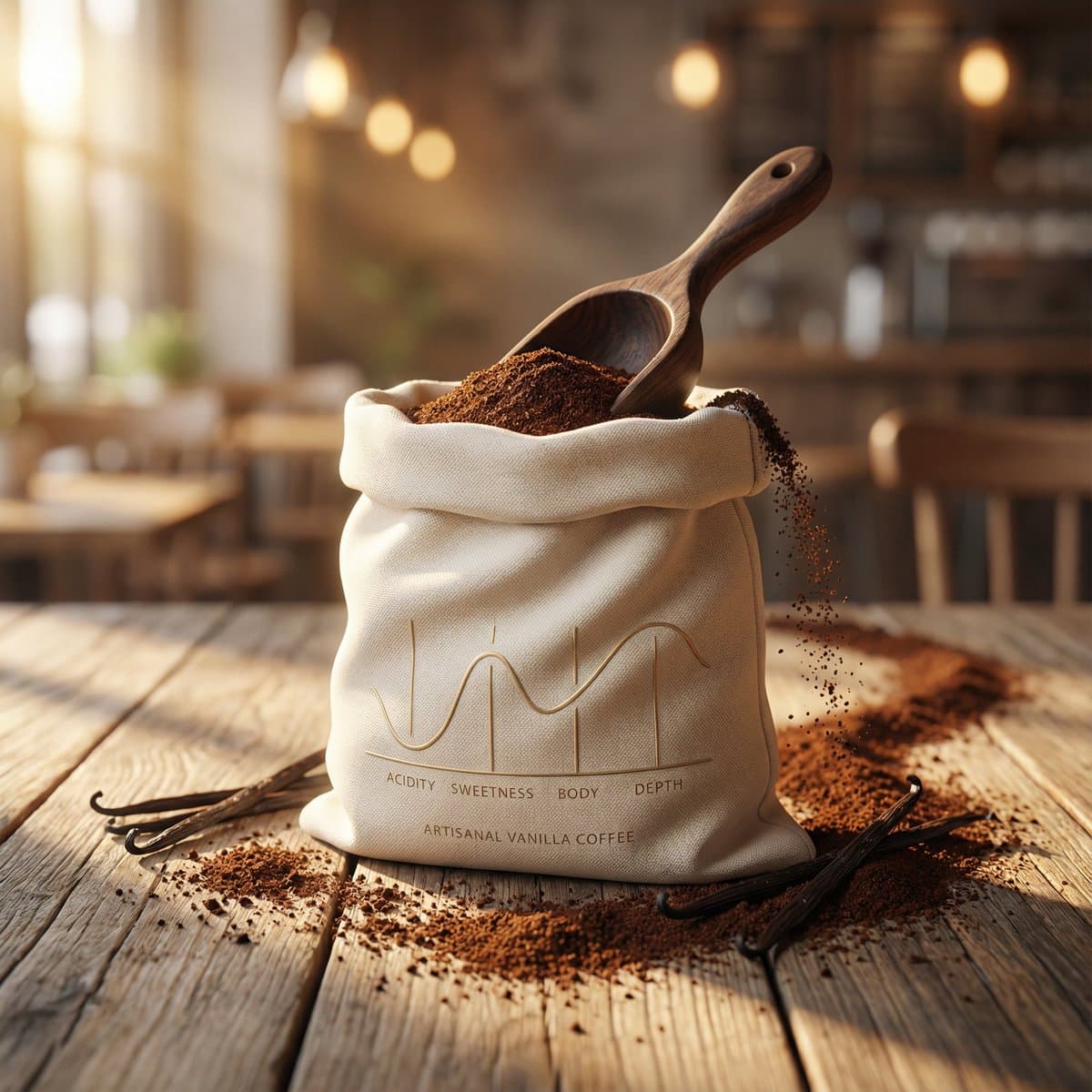 Luxury Product Photography for Artisanal Vanilla Coffee — example 1
