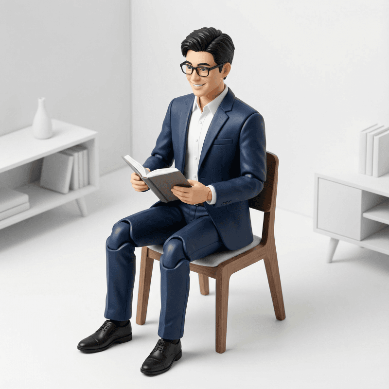 Miniature Figure Generation: Everyday Life of 'Scissors Old Man' — example 1