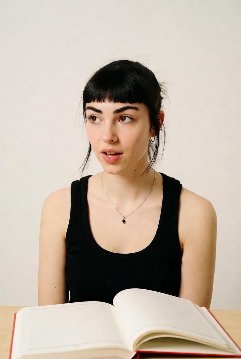Candid Medium Shot in Minimalist Studio — example 1