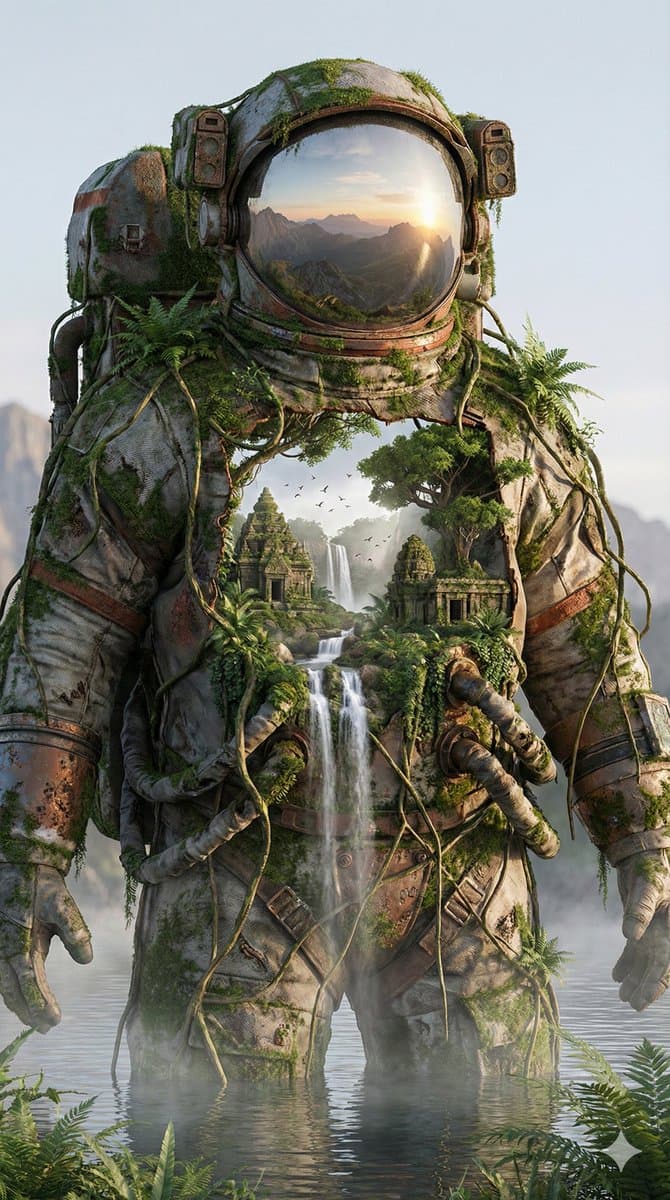 Surreal Nature-Meets-Sci-Fi Astronaut Suit — example 1