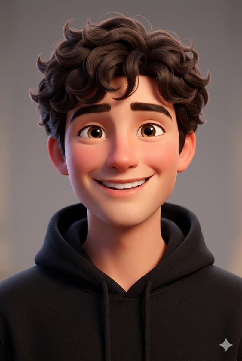 Pixar-style 3D avatar generation prompt — example 1