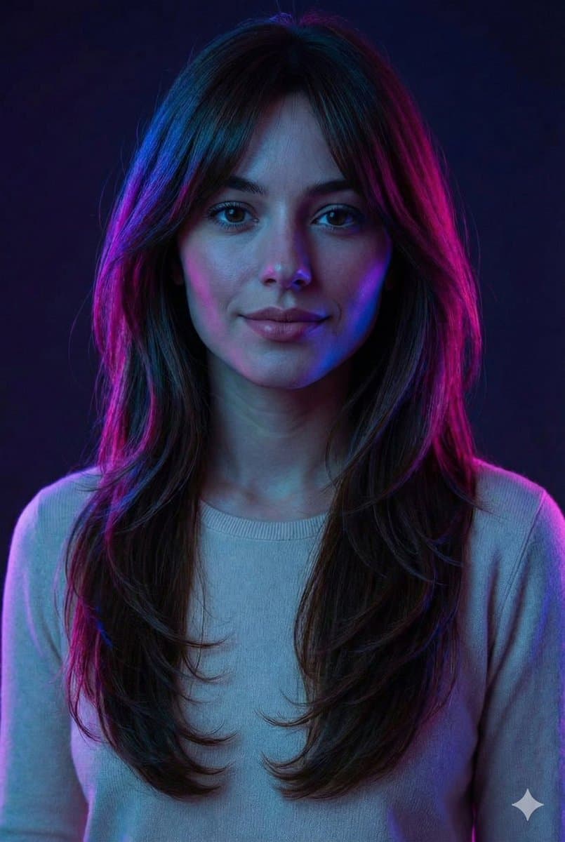 Neon Accent Lighting Portrait Prompt (Image Reference) — example 1