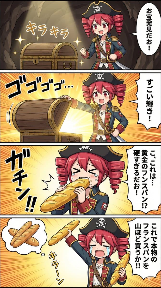 Nano Banana Pro Prompt for Teto Kasane in Pirate Attire — example 1