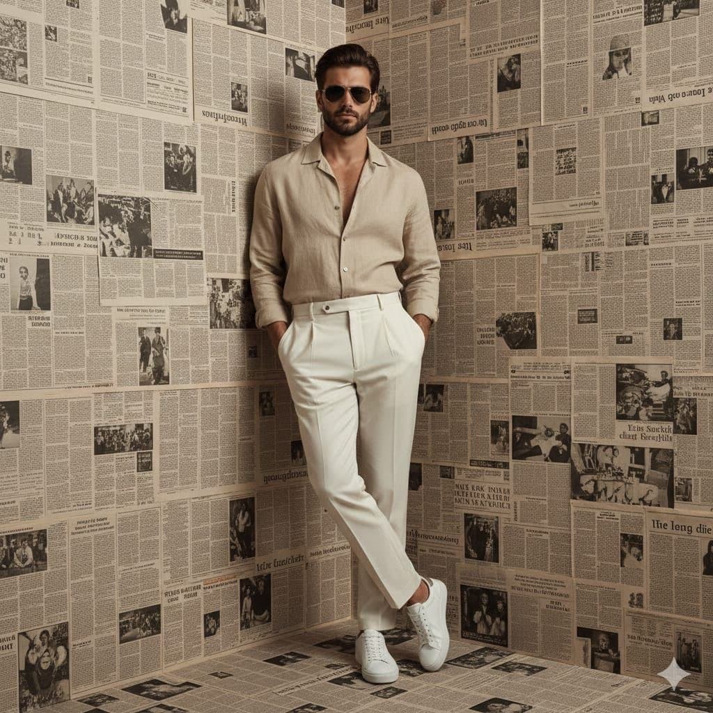 Cinematic Men's Fashion Portrait Prompt — example 1