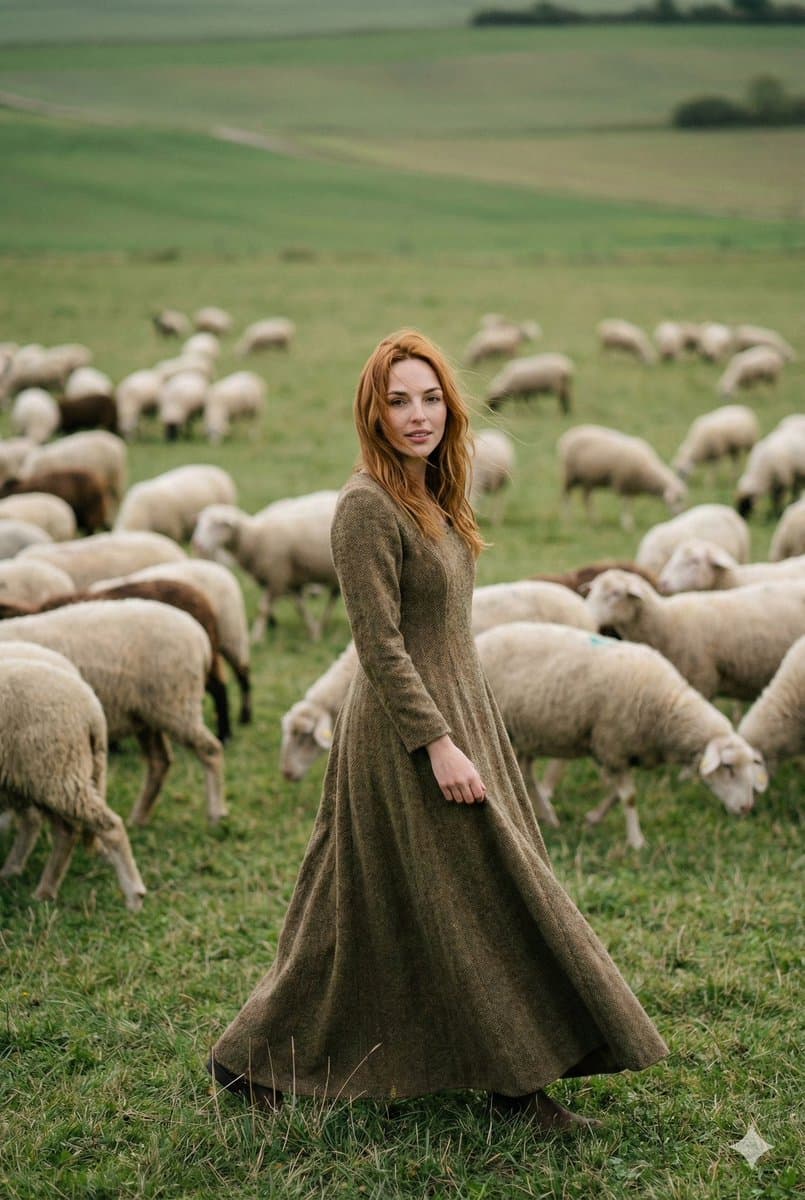 Fashion-Meets-Documentary Portrait in a Pastoral Setting