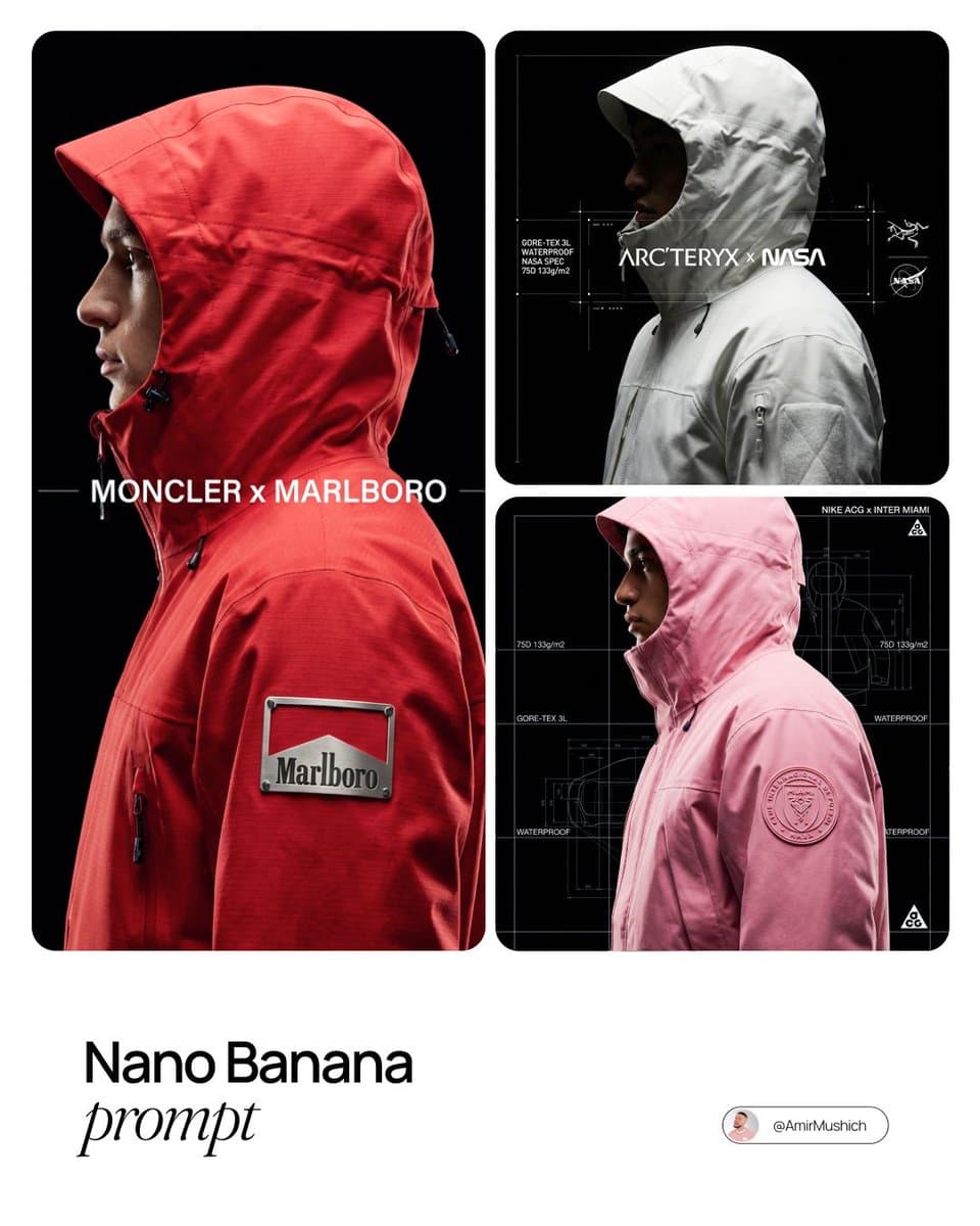Technical Outerwear Campaign Poster Generation Prompt — example 1
