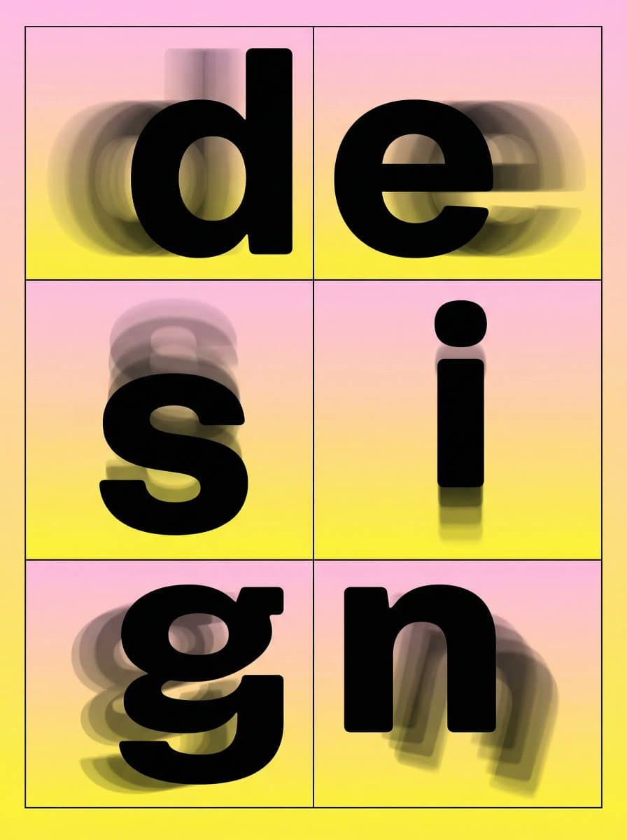 Brutalist Directional Blur Typography Poster Prompt — example 1