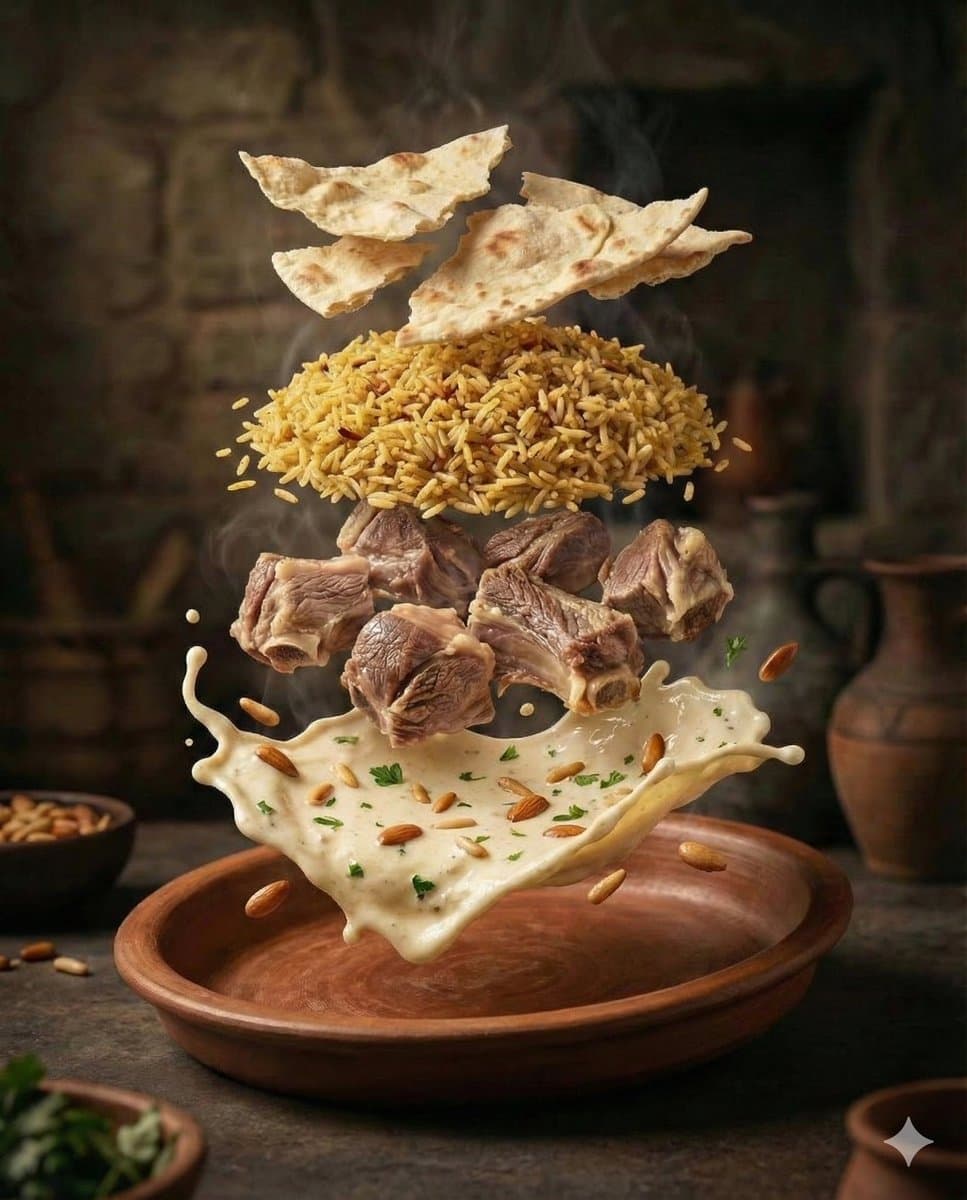 Cinematic Food Photography of Deconstructed Middle Eastern Cuisine — example 1