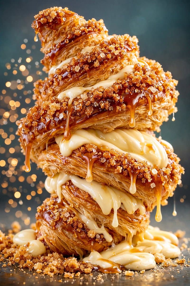 Hyper-Realistic Food Photography of Creamy Croissant — example 1