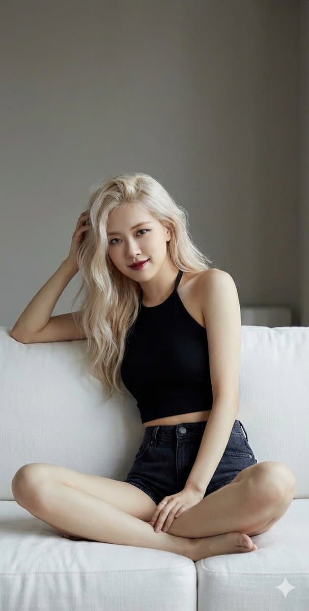 K-Pop Star Rosé High-Fashion Editorial Prompt — example 2