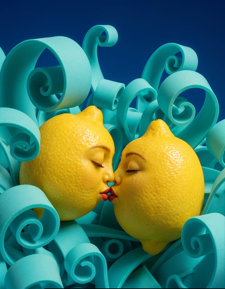 Surreal Anthropomorphic Lemon Still Life Prompt — example 1