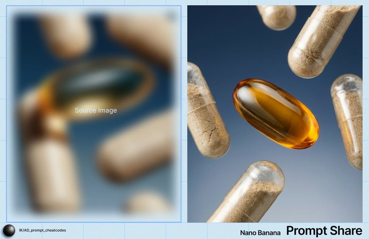 Macro Product Shot of Capsules and Softgel — example 1