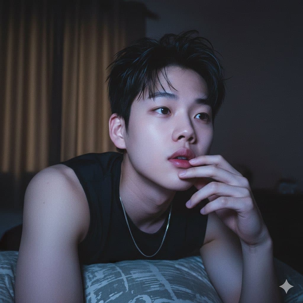 Low-Light Bedroom Selfie Prompt for Nano Banana (Re-post) — example 2