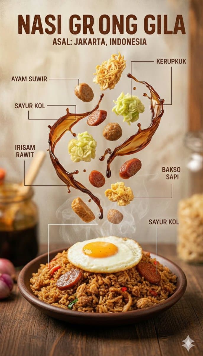 Ultra-Realistic Indonesian Culinary Infographic — example 4