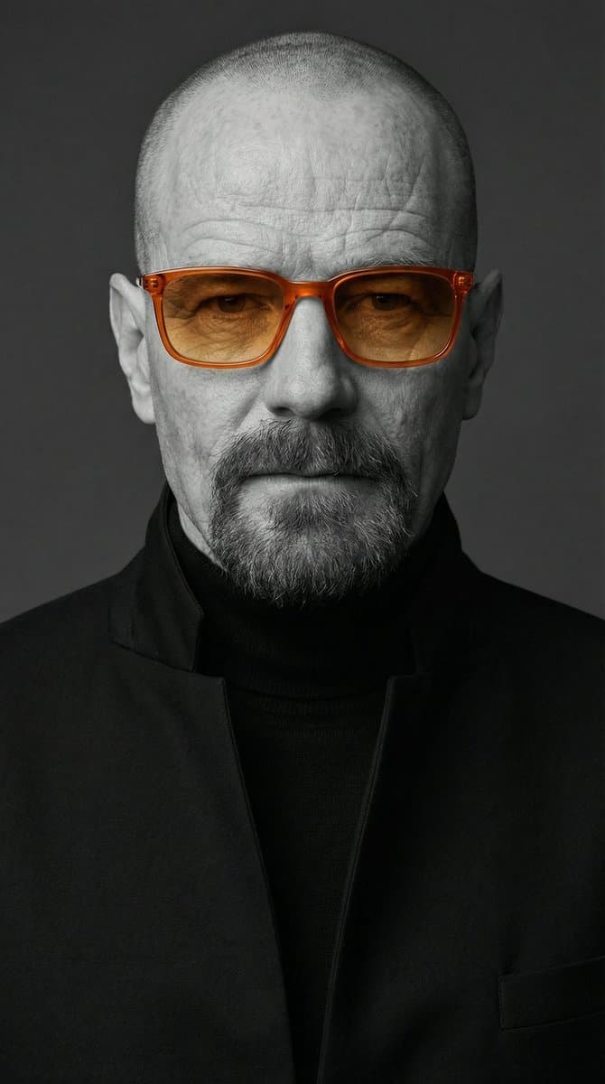 Selective Color Monochrome Studio Portrait — example 1
