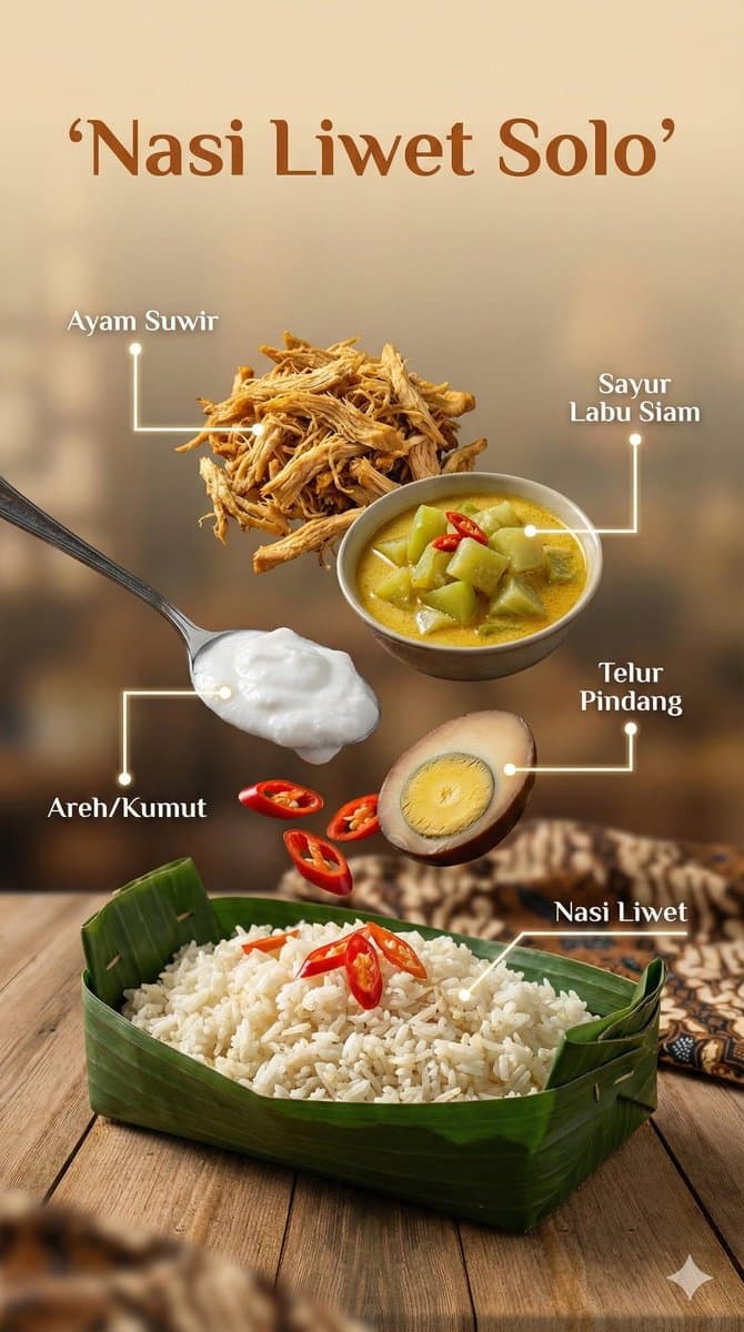 Ultra-realistic cinematic food photography of Indonesian dish — example 1