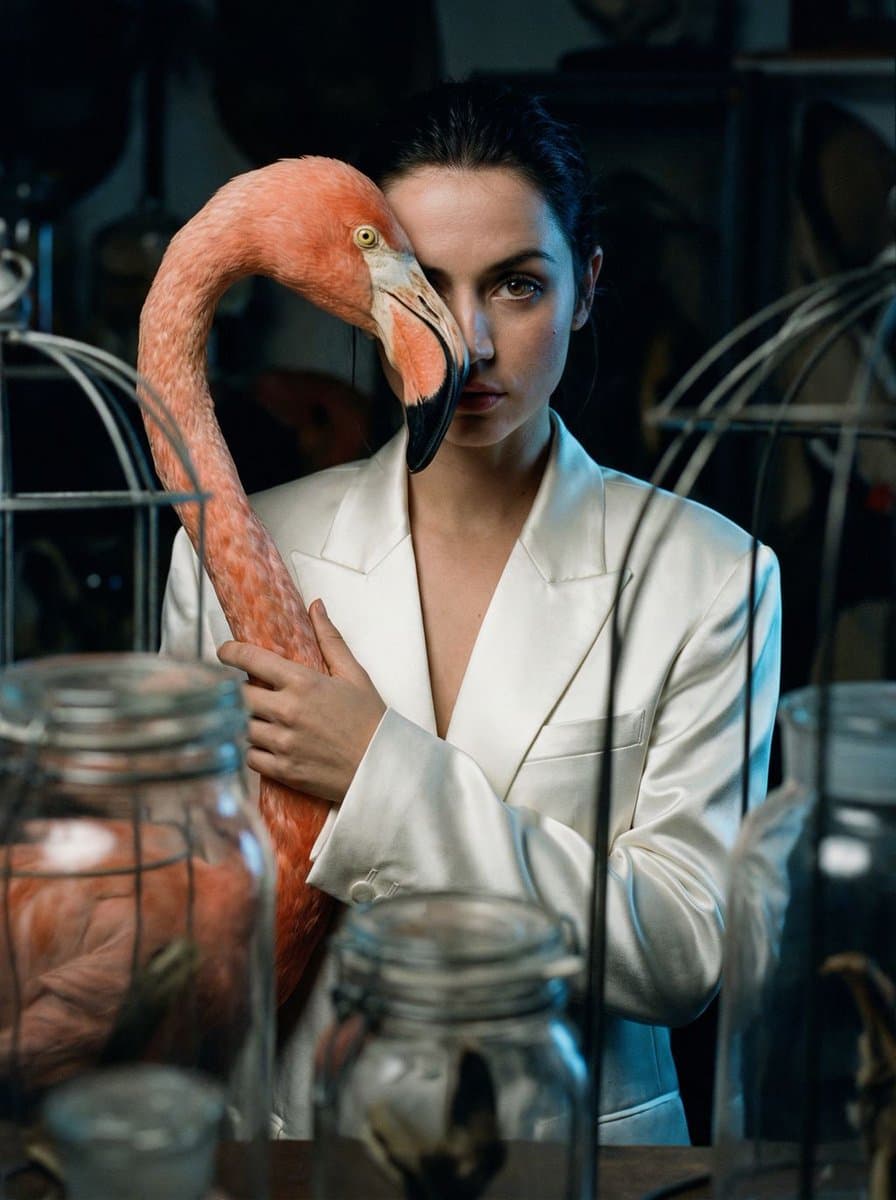 Surrealist Ornithology fashion editorial prompt