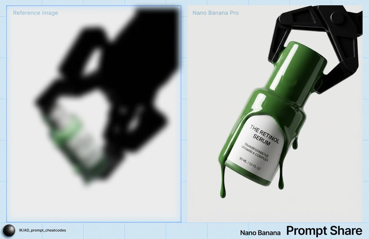 High-Contrast Studio Product Shot of Serum Bottle — example 1
