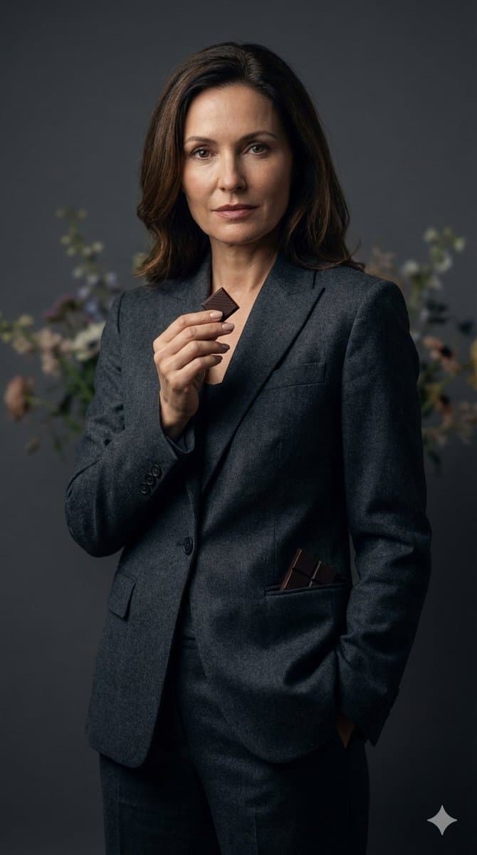 Luxury Editorial Portrait of Mature Woman Prompt — example 1