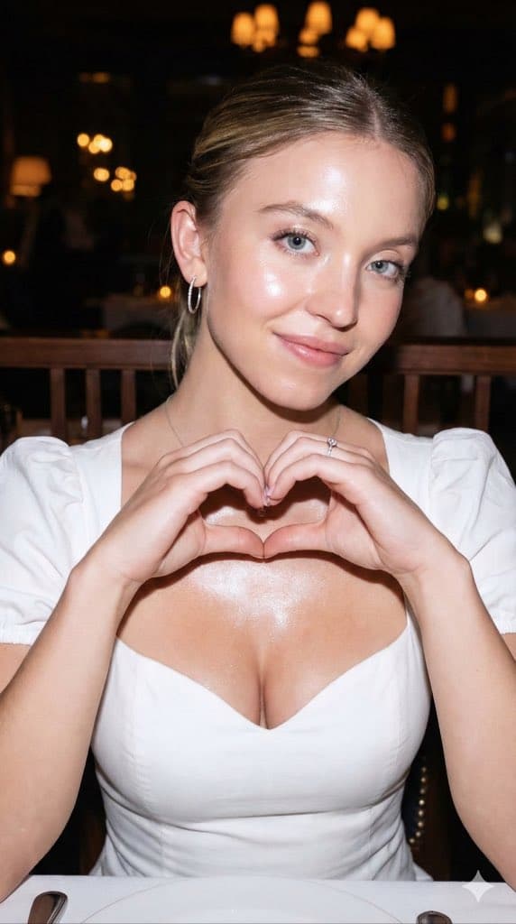 Gloorv Signature Portrait with Direct Flash (Sydney Sweeney Likeness) — example 1