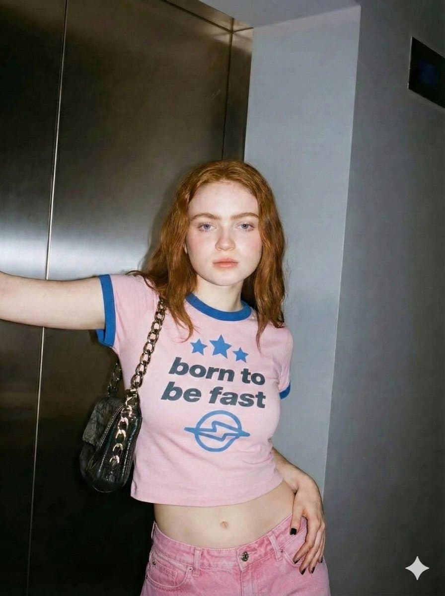 Y2K Inspired Snapshot of a Young Woman — example 1