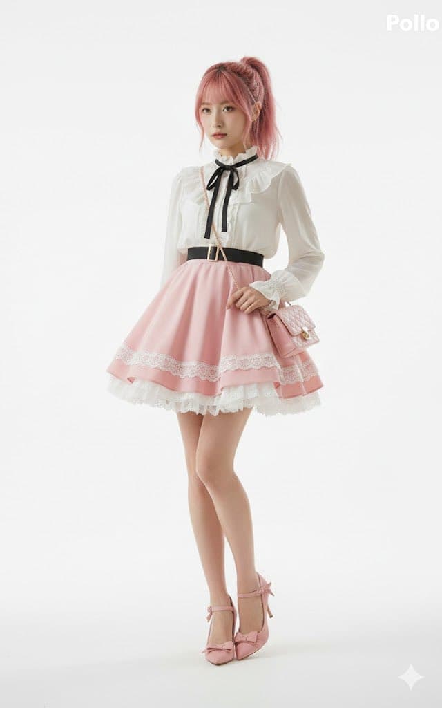 Cute Ribbon Coordinate Fashion Prompt — example 4