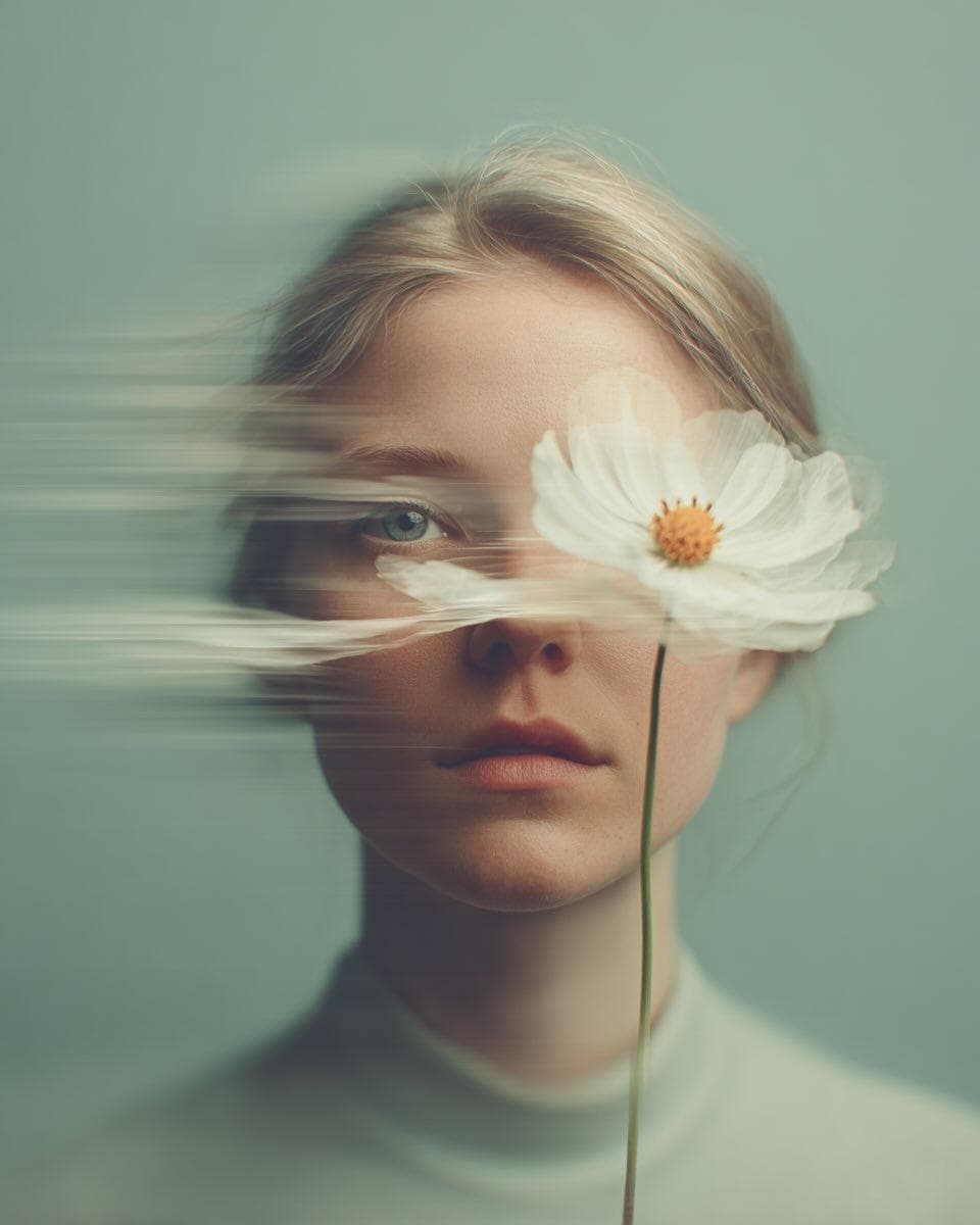 Dreamy Fine-Art Portrait with Double Exposure Effect — example 1