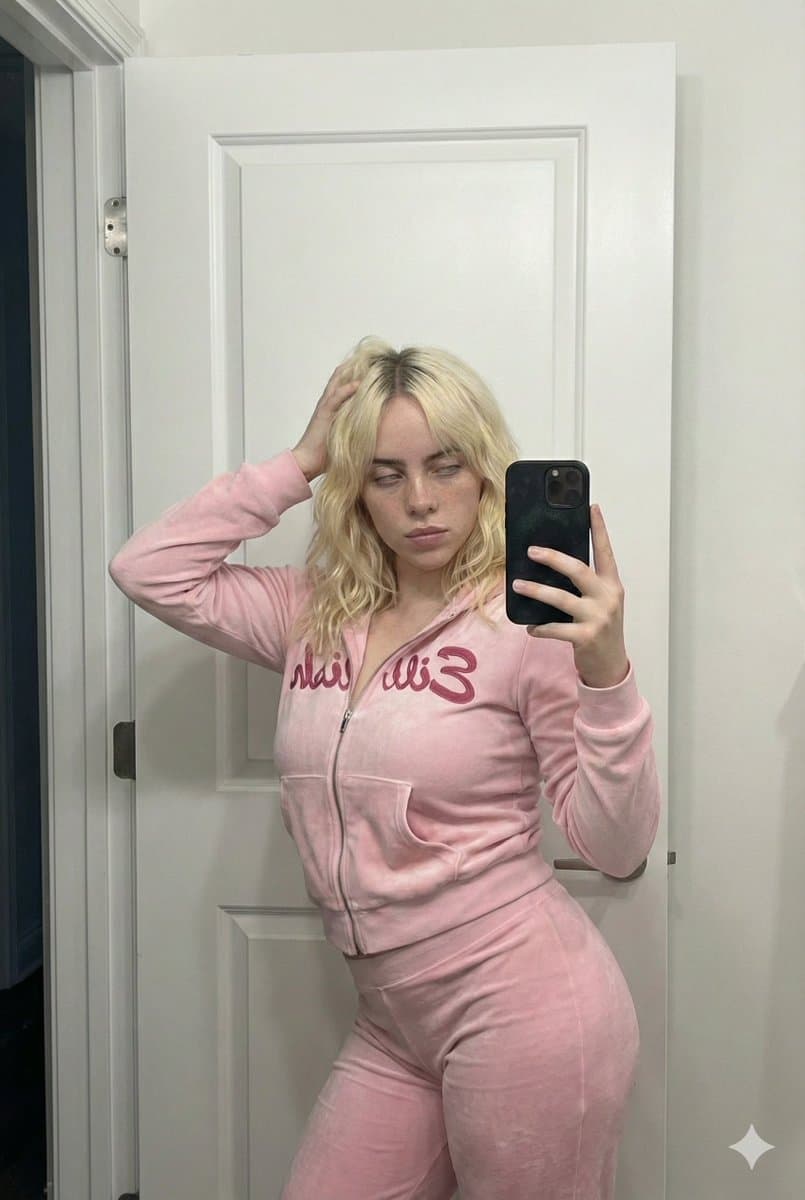 Y2K Velour Tracksuit Mirror Selfie — example 3