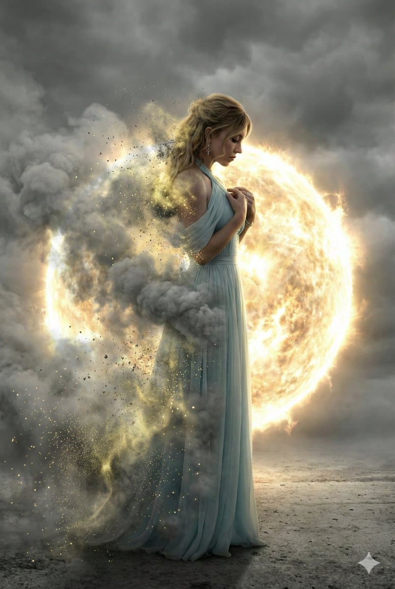 Cinematic Disintegration Effect Portrait — example 1