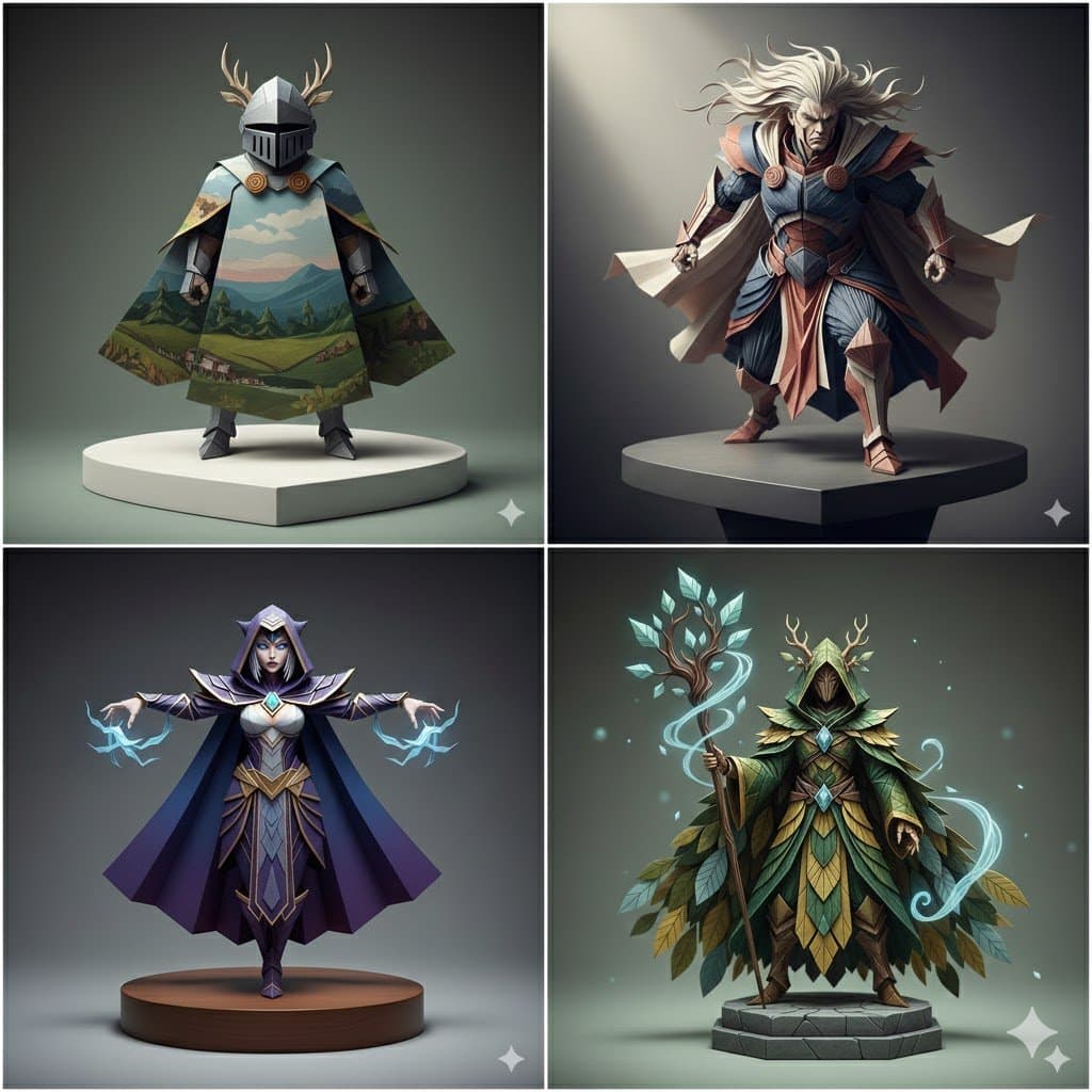 Ultra-Hyper-Detailed Origami Sculpture Prompt — example 1