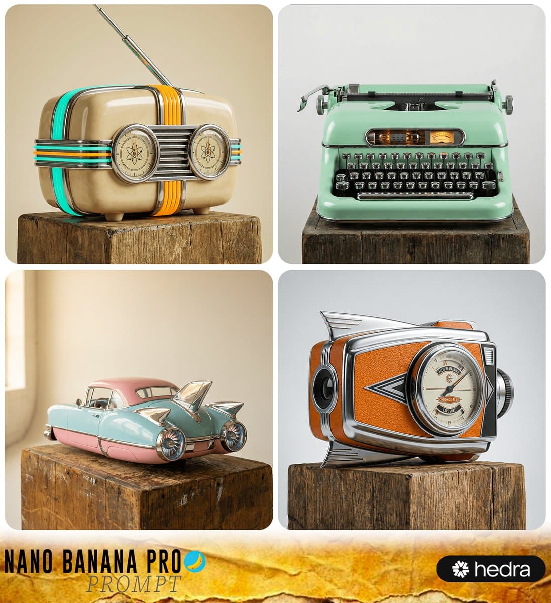 Retro-Futuristic Product Photography Prompt — example 1